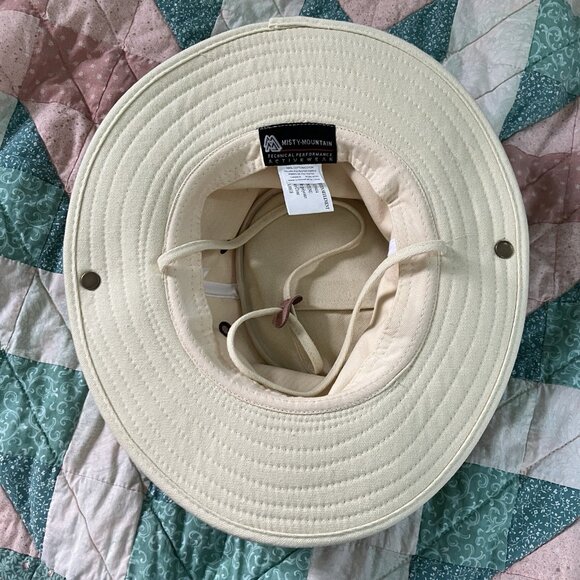 NWT Misty Mountain Activewear Boonie Hat Wide Brim 100% Cotton XL Beige - Picture 7 of 12